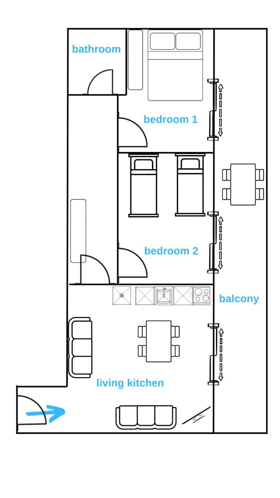Sarah'S Apartments - 5 Min Walk To Beaches & Boulevard - Big Balcony! ซารานเดอ ภายนอก รูปภาพ
